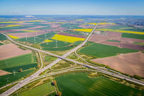 Luftbild Autobahnkreuz